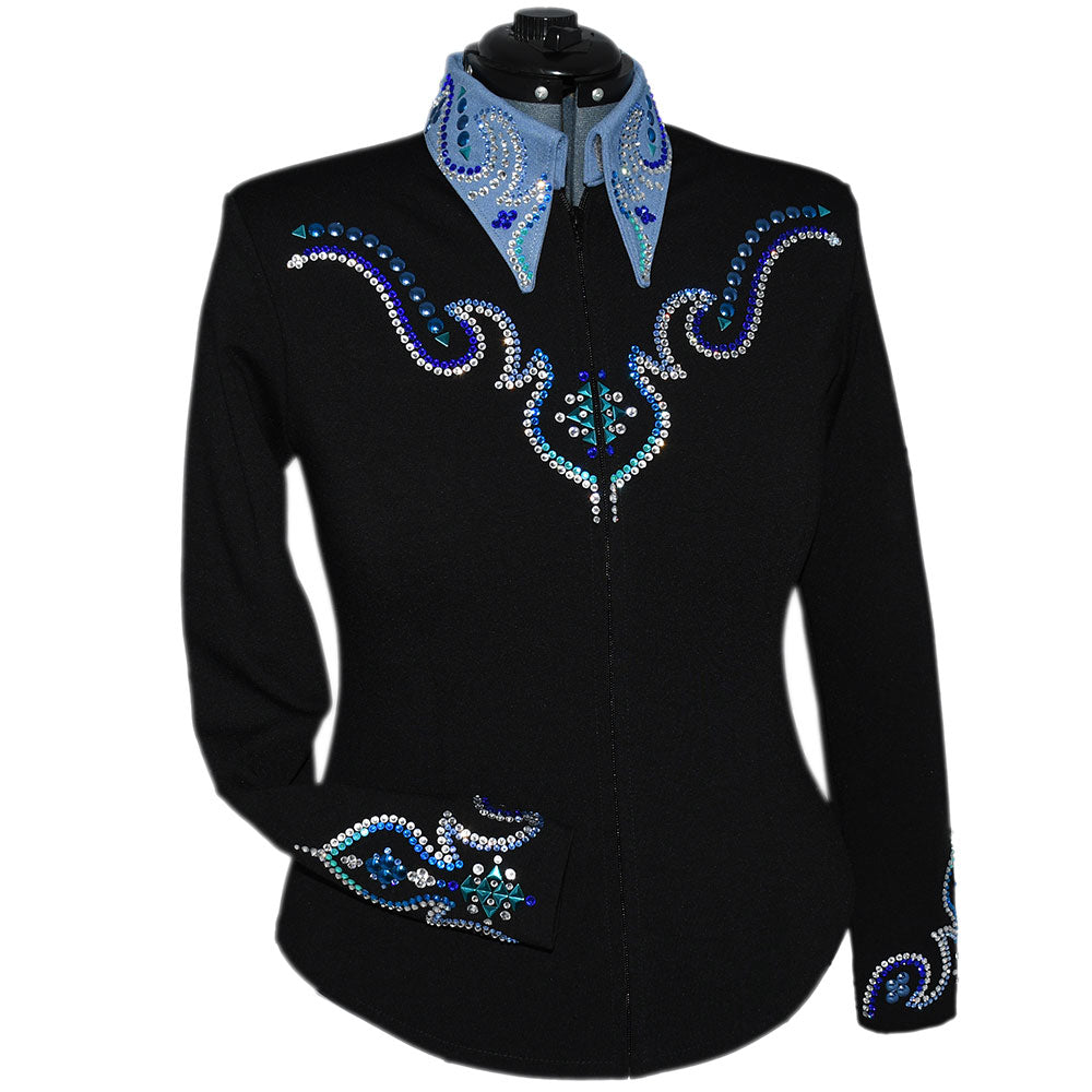 Show Clothes - Western Blues Shirt (L/XL) - Lisa Nelle