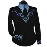 Show Clothes - Western Blues Shirt (L/XL) - Lisa Nelle