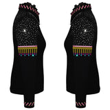Pink and Yellow Faux Fringe Show Shirt (XL)