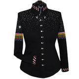 Pink and Yellow Faux Fringe Show Shirt (XL)