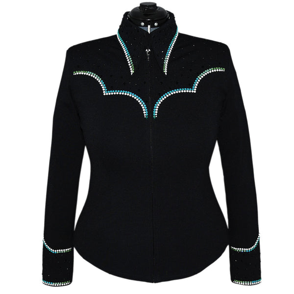 Show Clothes - Teal and Peridot Riding Jacket (M/L) - Lisa Nelle