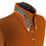 Show Clothes - Rust and Royal Show Shirt (S) - Lisa Nelle