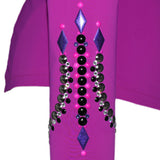 Show Clothes - Fuchsia and Black Show Shirt (L) - Lisa Nelle