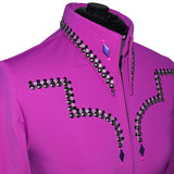 Show Clothes - Fuchsia and Black Show Shirt (L) - Lisa Nelle