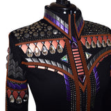 Show Clothes - Purple, Coral and Whiskey Horsemanship Shirt (S/M) - Lisa Nelle