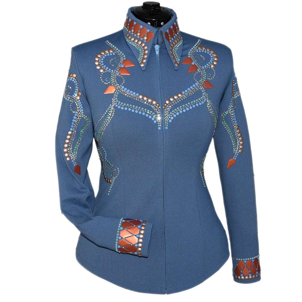 Denim Blue and Coral Show Shirt – Lisa Nelle