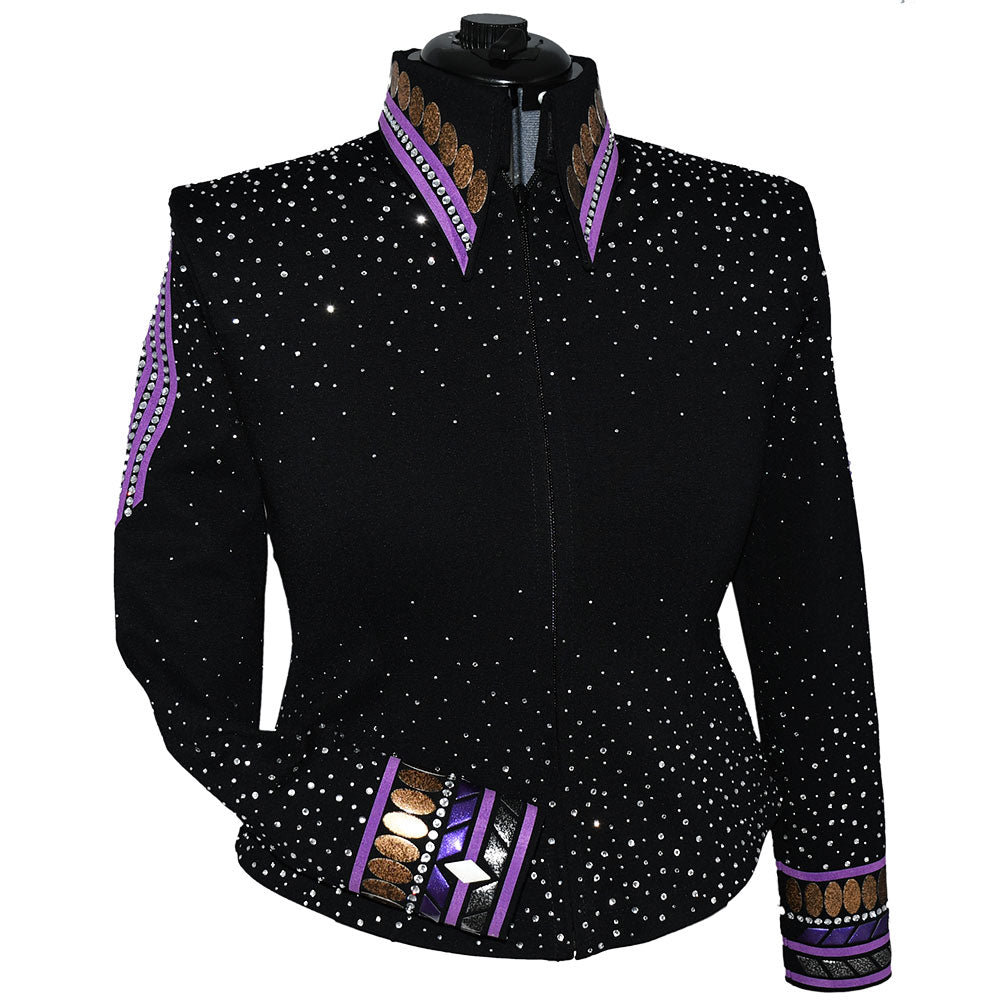 Show Clothes - Purple and Brown Show Jacket (M-Petite) - Lisa Nelle