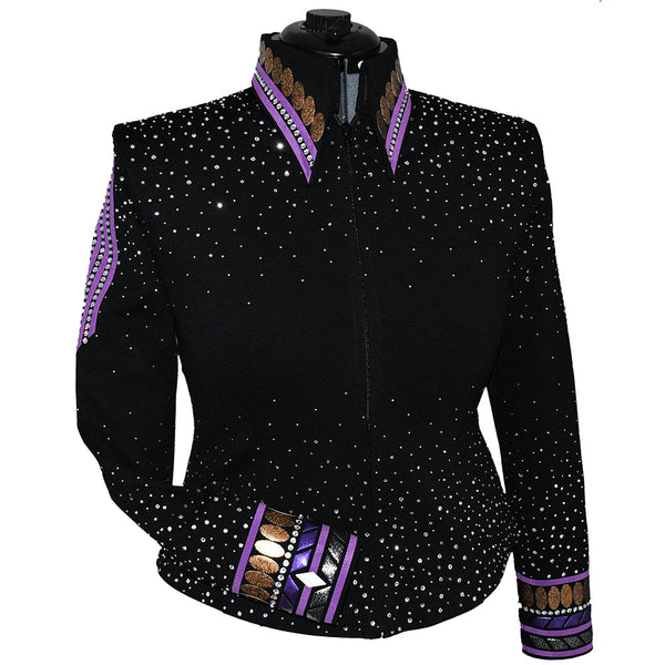 Show Clothes - Purple and Brown Show Jacket (M-Petite) - Lisa Nelle