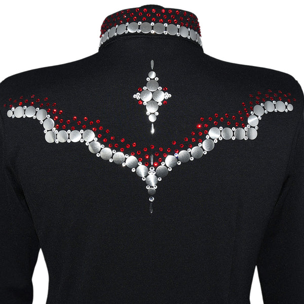 Show Clothes - Red and Silver All Day Jacket (2X) - Lisa Nelle