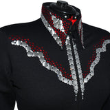 Show Clothes - Red and Silver All Day Jacket (2X) - Lisa Nelle