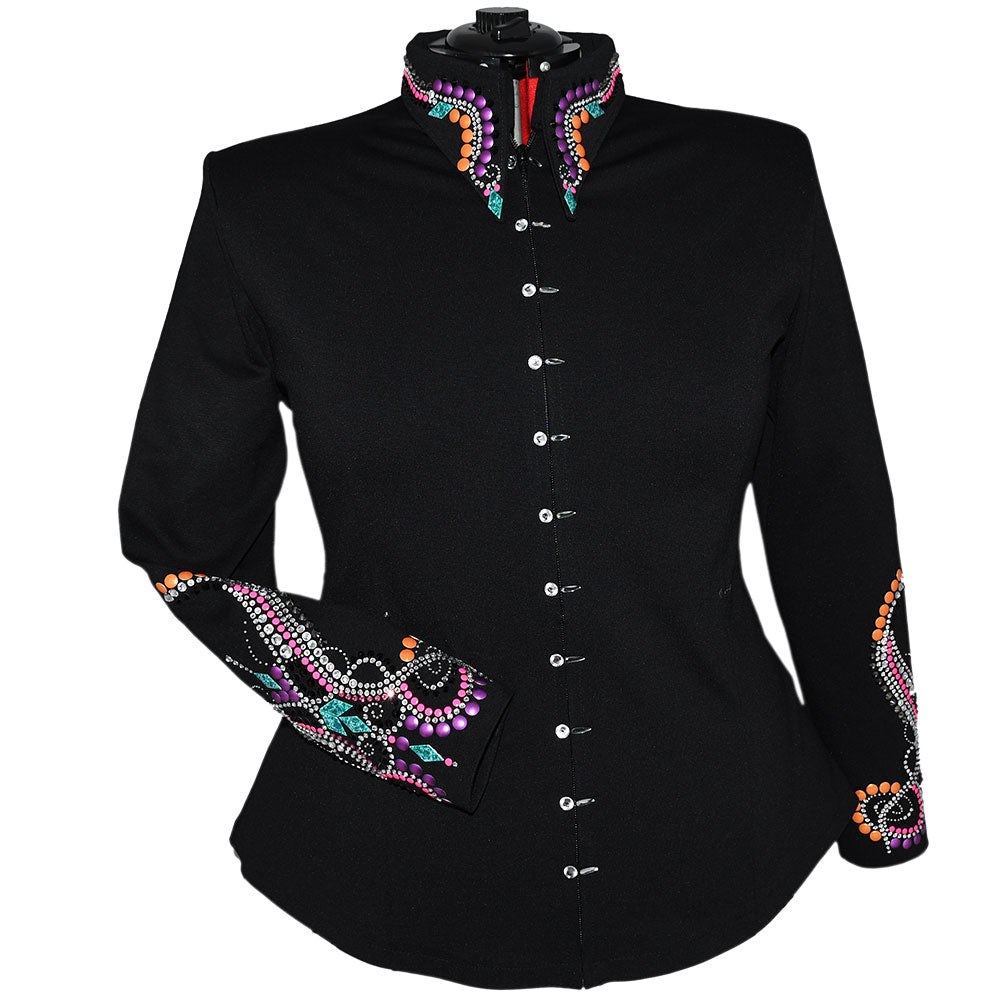 Show Clothes - Pink, Orange, Purple and Teal All Day Jacket (4X/5X) - Lisa Nelle