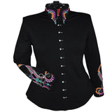Show Clothes - Pink, Orange, Purple and Teal All Day Jacket (4X/5X) - Lisa Nelle