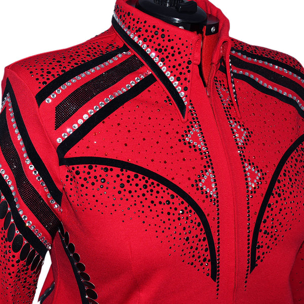 Show Clothes - Red and Black All Day Jacket (4X) - Lisa Nelle