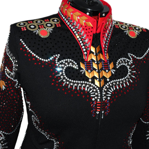 Red, Gold and Purple Showmanship Jacket (3X/4X)